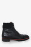 Christian Louboutin Black Leather Lace-Up Boots Size 43.5 Mens