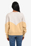 Isabel Marant Etoile Grey/Yellow Cotton Logo Sweatshirt Size 34