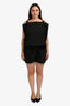 Bottega Veneta Black Short Sleeve Romper Size 44