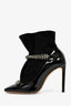 Jimmy Choo Black Patent Leather and Suede Crystal Detail Muruxa Ankle Boots Size 39