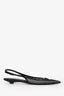 Valentino Black Mesh Vlogo Slingback Flats Size 39