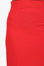 Versace Red Double-Zip Pencil Skirt Size 44