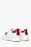 Roger Vivier White/Red Patent Leather Heart Buckle Sneakers Size 38