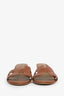 Hermès Brown Leather 'Oasis' Heeled Sandals Size 37.5