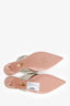 Aquazzura Pink/Silver Suede Leather Rendez Vous Pumps Size 39