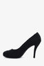 Pre-loved Chanel™ Black Beaded CC Cap Toe Heels Size 40