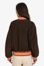 Gucci x Barneys New York 2017 Brown Corduroy Patchwork Varsity Jacket Size 52