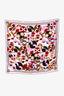 Fendi Purple Silk Graphic Scarf