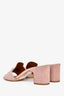 Loro Piana Pink Suede Summer Charm Block Heels Size 37