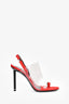 Alexander Wang Red Satin and PVC 'Marlow' Heels Size 36