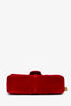 Gucci Red Velvet Marmont Small Shoulder Bag