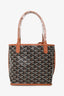 Goyard Black/Brown Goyardine Coated Canvas Anjou Mini Tote Bag With Pouch