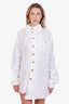 Vivienne Westwood White Cotton Logo Button Up Dress Size S
