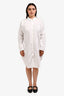 Acne Studios SS15 White Cotton Poplin Button-Up Shirt Dress Size 38