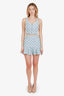 Sandro Blue/White Cropped Top Mini Skirt Set Size 34/0