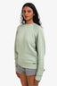 Tom Ford Light Green Cotton Blend Long Sleeve Crewneck Top Size 46
