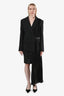 Monse Black Wool Asymmetrical Pleated Blazer Size 10