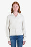Canada Goose White Alpaca Wool Blend Zip Up Cardigan Size XS