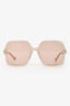 Chloe Beige Oversized Square Sunglasses