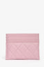 Pre-loved Chanel™ Light Pink Caviar CC Cardholder
