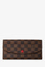 Louis Vuitton Damier Ebene Canvas Emilie Long Wallet