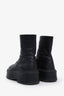 The Row Black Leather Zipped Boots Size 38.5