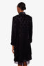 Rosaria Lamanna Black Lace Embroidered Overcoat Size 8