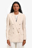 Gucci Beige Double Breasted Blazer Size 40