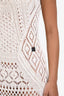 Pre-loved Chanel™ White Cotton Crochet Knit Midi Dress Size 36
