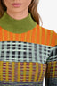 Missoni Multicolour Ribbed Wool Long Sleeve Mock Neck Dress Size 40