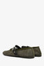 Miu Miu Green/Black Mesh Leather Ballet Flats Size 38