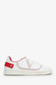 Valentino White/Red Leather 'Backnet' Sneakers Size 37