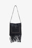 Pre-loved Chanel™ 22C Black Calfskin Quilted Fringe Small Shopping Bag