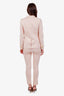 Veronica Beard Light Pink Blazer + Stretch Slim Pant Set Size 4