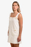 Gucci Terrycloth GG Monogram Button Detail Sleeveless Mini Dress Size M