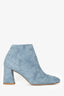 Stuart Weitzman Light Blue Suede Heeled Ankle Boots Size 36