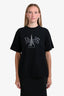 Balenciaga 2019 Black Eiffel Tower Logo Embroidered Short Sleeve T-Shirt Size M