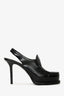 Stella McCartney Black Patent Slingback Loafer Heels Size 39