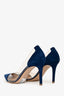 Gianvito Rossi Navy Suede Plexi Pumps Size 37