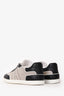Hermès Black Leather/Grey Canvas 'Match' Sneakers Size 36