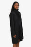 Isabel Marant Etoile Black Cotton Embroidered Front Long Sleeve Mini Dress Size 38