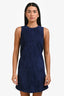 Balenciaga Blue Lambskin Mini Dress Size 36