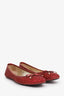 Jimmy Choo Red Glitter Ballet Flats Size 39.5