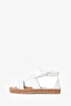 Jimmy Choo White Leather Espadrilles Size 36.5