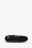 Valentino Black Pebbled Leather Rockstud Envelope Wallet on Chain