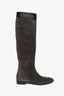Prada Grey Suede Pointed Toe Boots Size 36