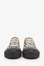 Burberry Brown Canvas Check Low Top Sneaker Size 41