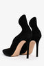 Gianvito Rossi Black Suede Pointed Toe Pumps Size 39.5