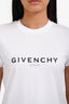 Givenchy White/Black Cotton Logo T-Shirt Size S