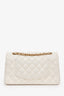 Pre-loved Chanel™ 2004-2005 White Lambskin Medium Classic Refurbished Double Flap